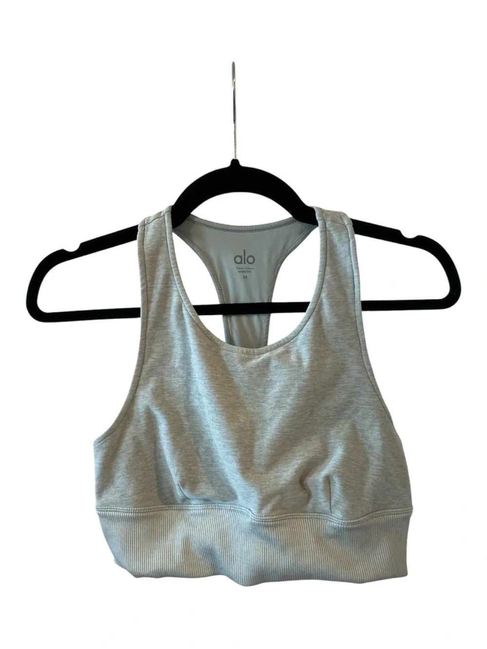 ALO Yoga AloSoft Baby Blue Sports Bra